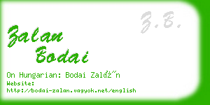 zalan bodai business card